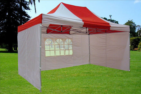 F Model 10'x15' Red White - Pop Up Tent Pro