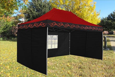 F Model 10'x15' Red Flame - Pop Up Tent Pro