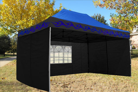 F Model 10'x15' Blue Flame - Pop Up Tent Pro