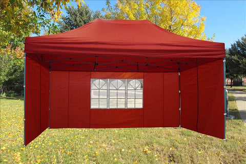 F Model 10'x15' Red - Pop Up Tent Pro