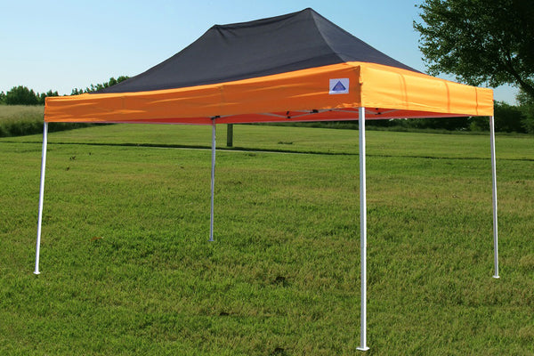 Black Orange 10'x15' Pop Up Tent Pro