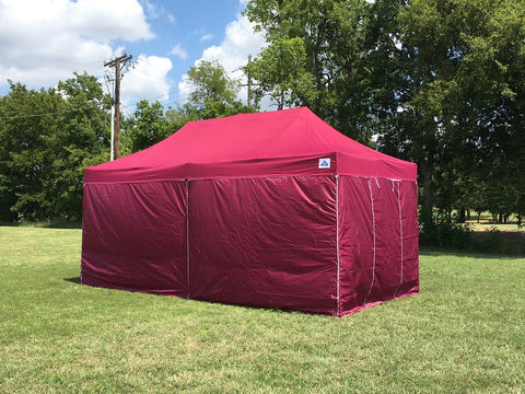 FS Model 10'x20' Maroon - Pop Up Tent Pro with Solid Walls
