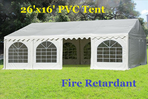 Fire Retardant PVC Party Tent - 26'x16', 32'x16'