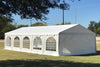 PE Party Tent 32'x16' with Waterproof Top - White