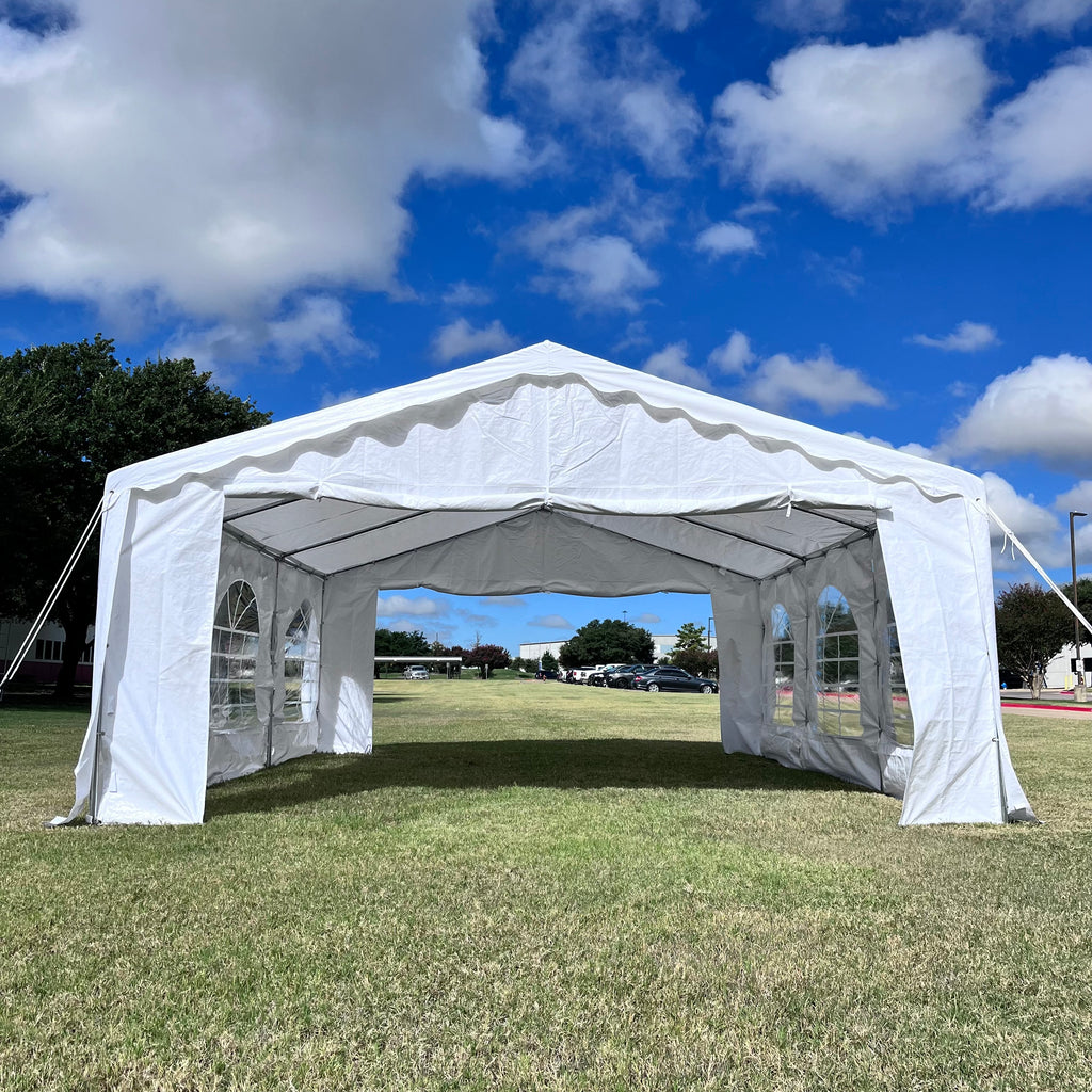 budget tent Budget PE Party Tent 20'x16' with Waterproof Top – Deltacanopy