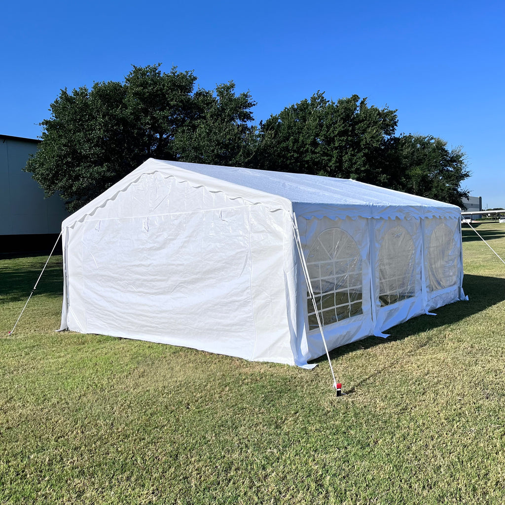 party tent purchase Budget PE Party Tent 20'x16' with Waterproof Top – Deltacanopy