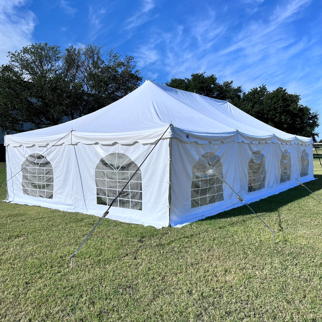 PVC Pole Tent 40'x20' White, Wedding Canopy. Party Tent, Free Shipping!