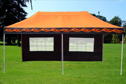 F Model 10'x20' Orange Flame - Pop Up Tent Pro