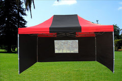 F Model 10'x15' Black Red - Pop Up Tent  Pro