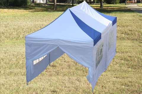 F Model 10'x20' Blue White - Pop Up Tent Pro