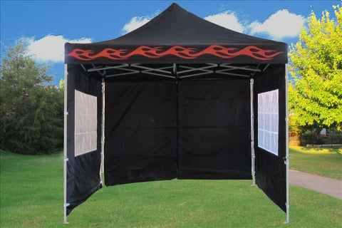 F Model 10'x10' Black Flame - Pop Up Tent Pro