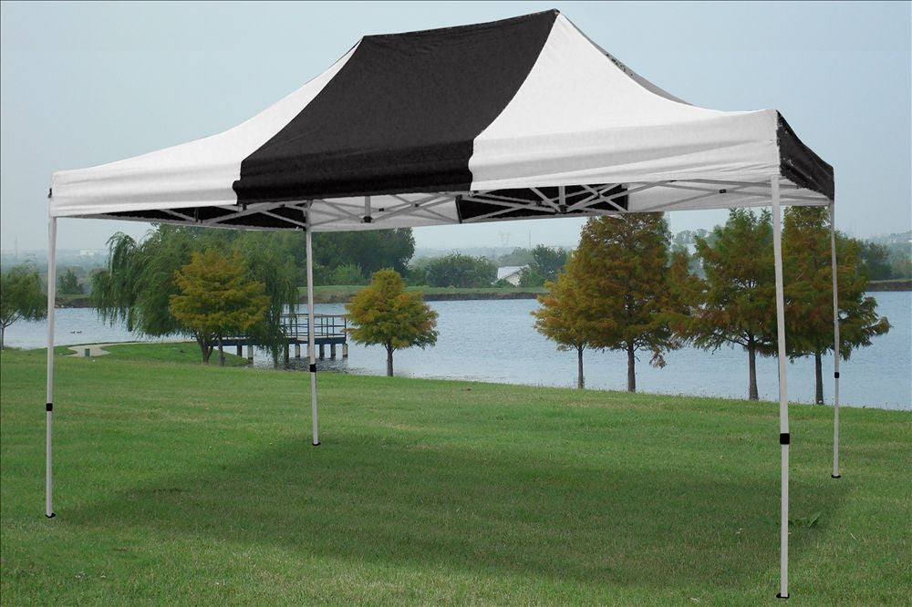 black & white tent Black White 10'x15' Pop Up Tent Instant shade and shelter for events, yard sales and projects