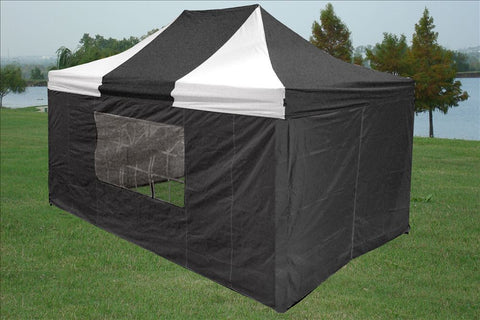 F Model 10'x15' Black White - Pop Up Tent  Pro