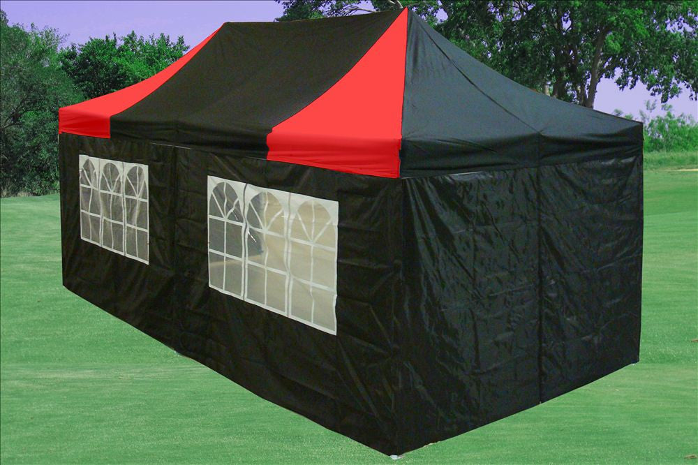 pop up tents 10 x 20 F Model 10'x20' Black Red
