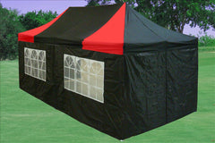 F Model 10'x20' Black Red - Pop Up Tent Pro