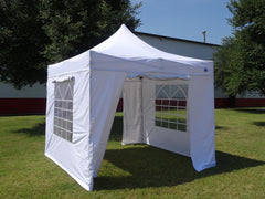 F Model 10'x10' White - Fire Retardant Pop Up Tent Pro