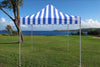 F Model 10'x10' Blue Stripe - Pop Up Tent Pro