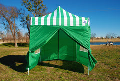 F Model 10'x10' Green Stripe - Pop Up Tent Pro