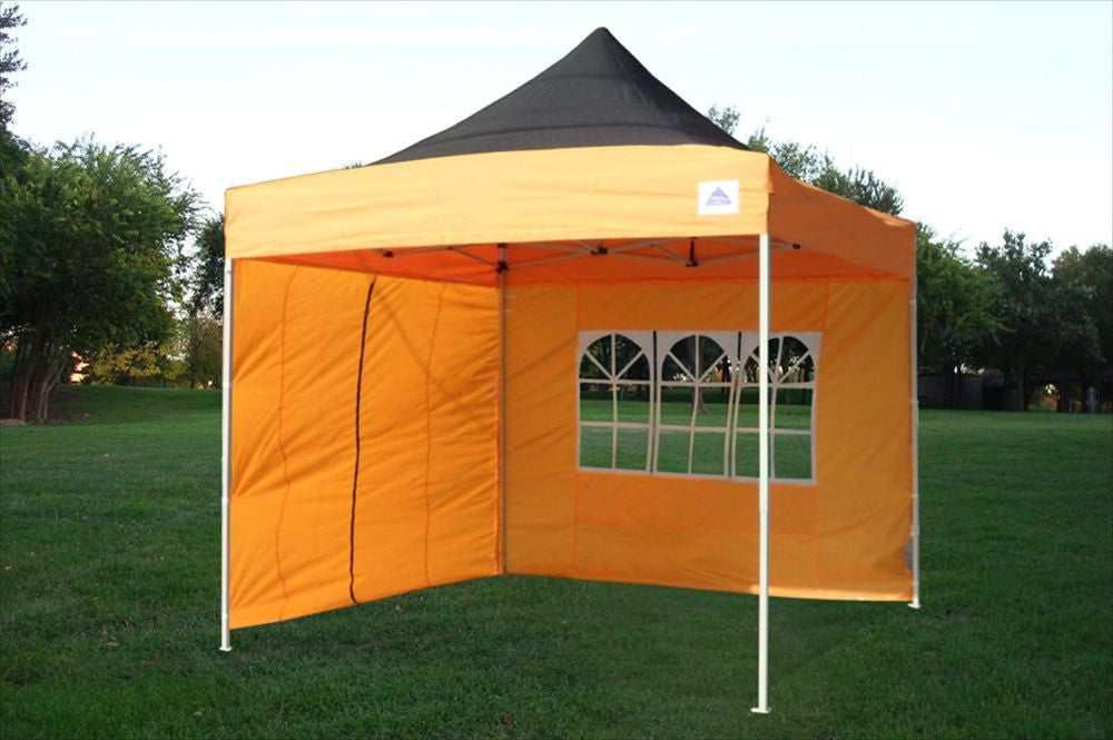 orange outdoor easy up tent Black Orange 10'x10' Pop Up Tent Pro
