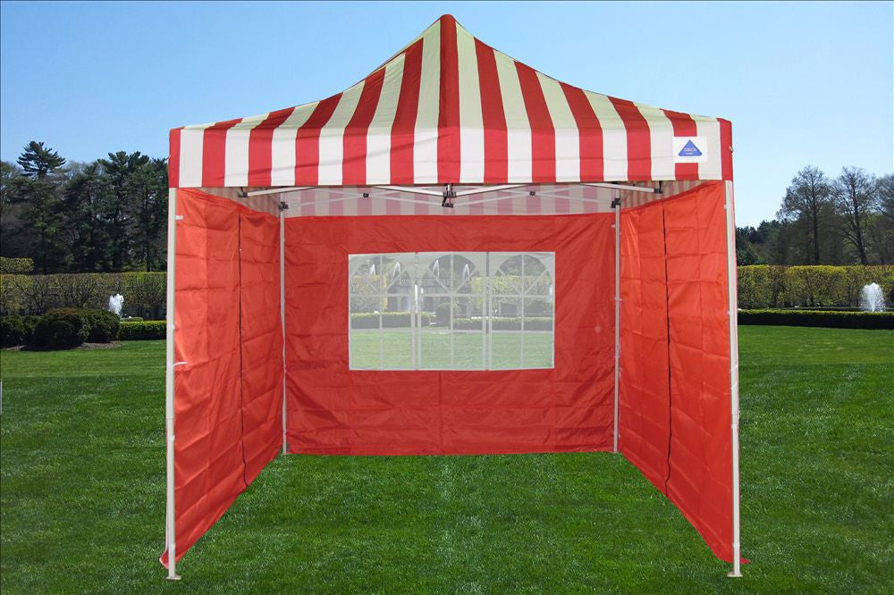 strip tent F Model 10'x10' Red Stripe
