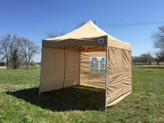 F Model 10'x10' Tan - Pop Up Tent Pro