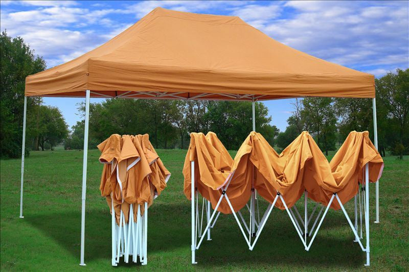 pro tent pavillon Burnt Orange 10'x15' Pop Up Tent. The burnt orange school-colored tent is easily set up