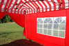 F Model 10'x15' Red Stripe - Pop Up Tent Pro