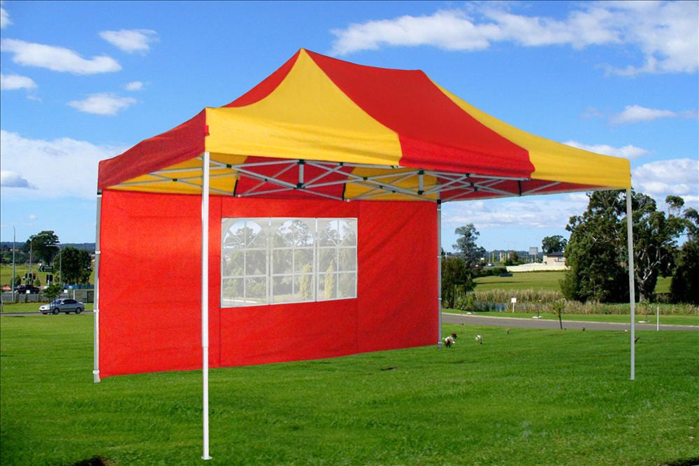 F Model 10'x15' Red Yellow - Pop Up Tent Pro – Deltacanopy