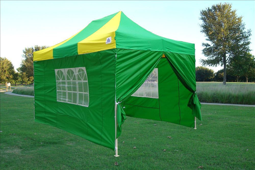 F Model 10 x15 Green Yellow Pop Up Tent Pro Deltacanopy