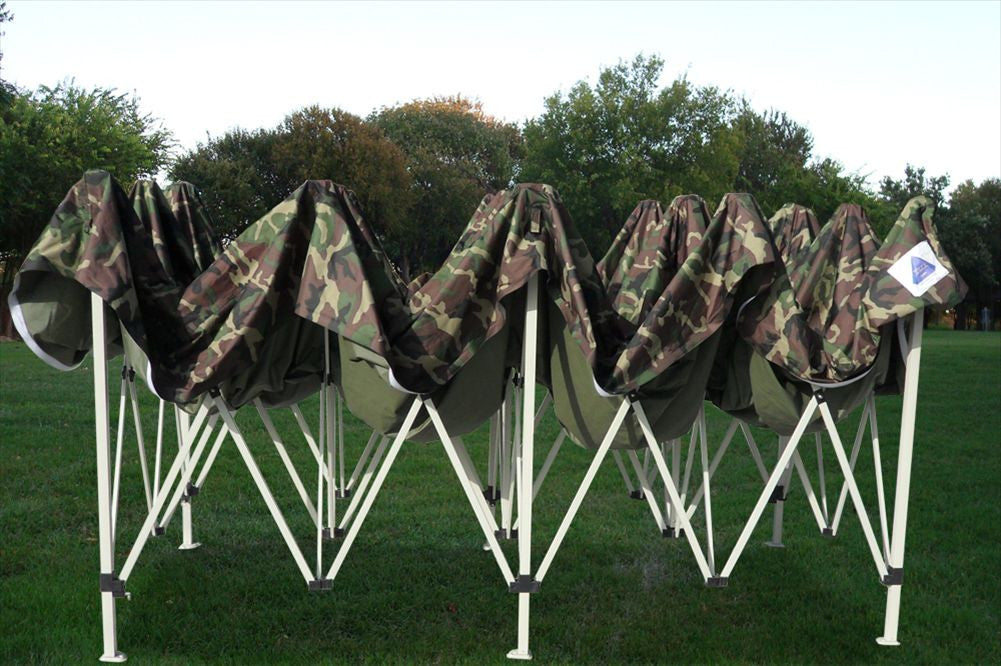camo pop up tent Camouflage 10'x20' Pop Up Tent Heavy duty with side wall. 1-866-957-1368. Free shipping on all orders
