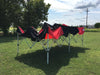 F/S Model 10'x20' Black Red - Pop Up Tent Pro with Solid Walls