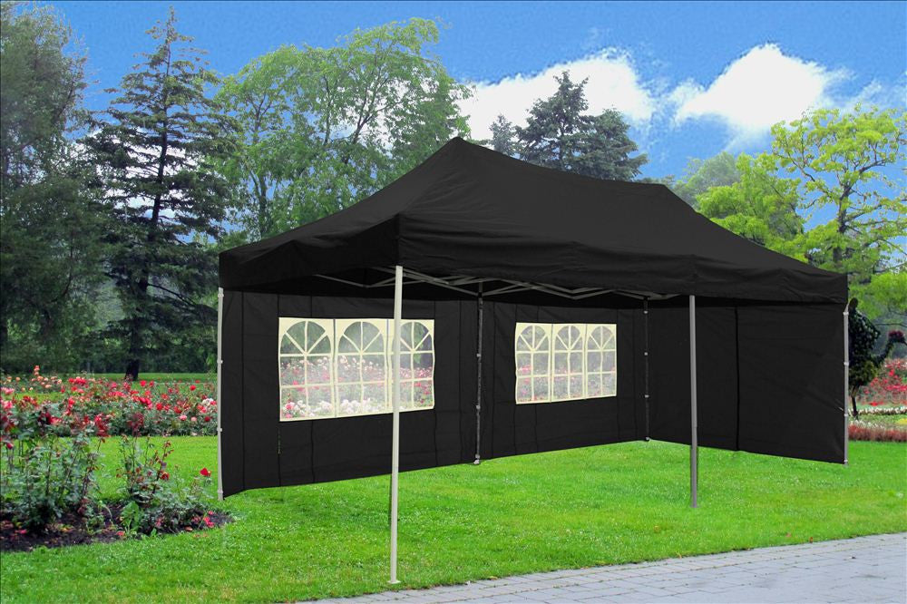 party tent black Black 10'x20' Pop Up Tent Pop Up Shade EZ up Style Tents