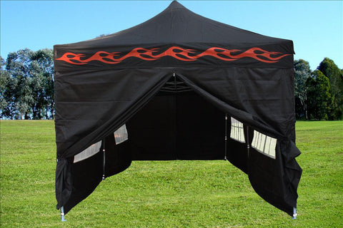 F Model 10'x20' Black Flame - Pop Up Tent Pro