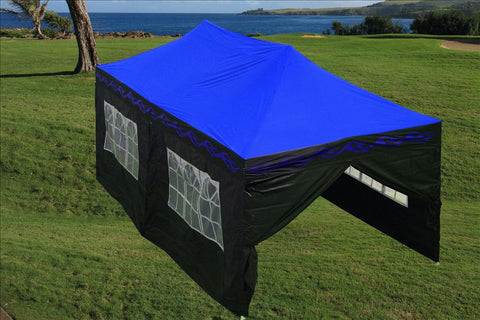 F Model 10'x20' Blue Flame - Pop Up Tent Pro