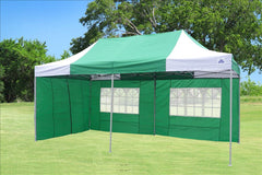 F Model 10'x20' Green White - Pop Up Tent Pro