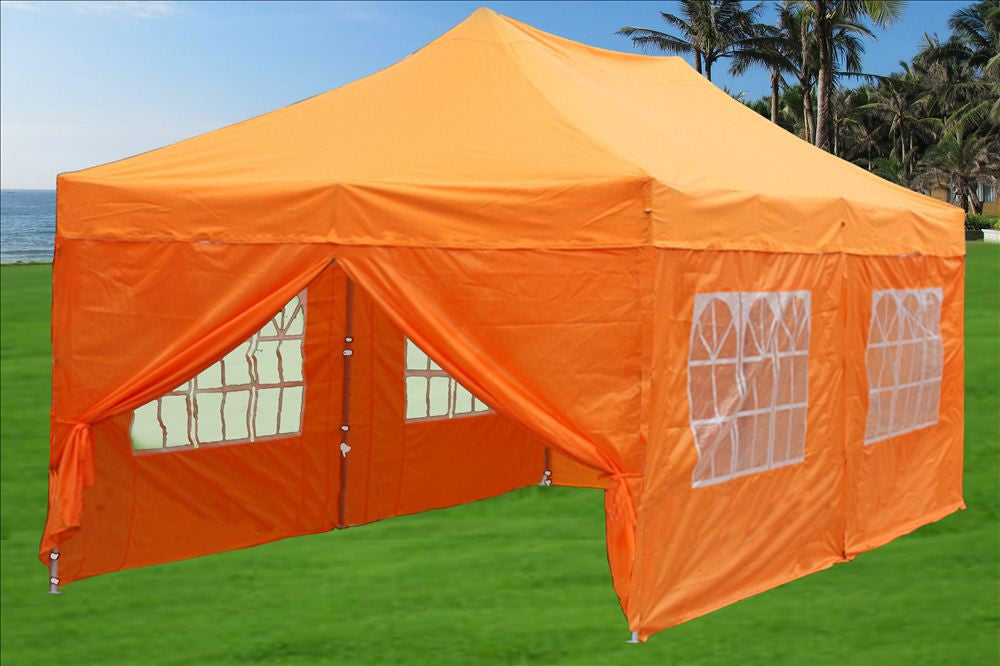 F Model 10 x20 Orange Pop Up Tent Pro Deltacanopy