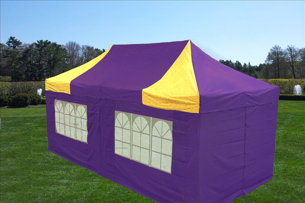 purple tent F Model 10'x20' Purple Yellow