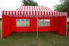 F Model 10'x20' Red Stripe - Pop Up Tent Pro