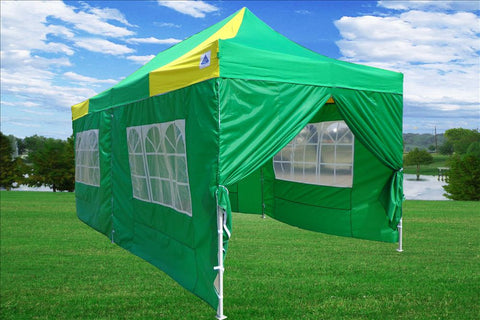 F Model 10'x20' Green Yellow - Pop Up Tent Pro