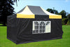 F Model 10'x15' Black Yellow - Pop Up Tent  Pro