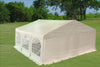 PE Party Tent 20'x20' with Waterproof Top - White
