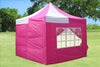 F Model 10'x10' Pink White - Pop Up Tent Pro
