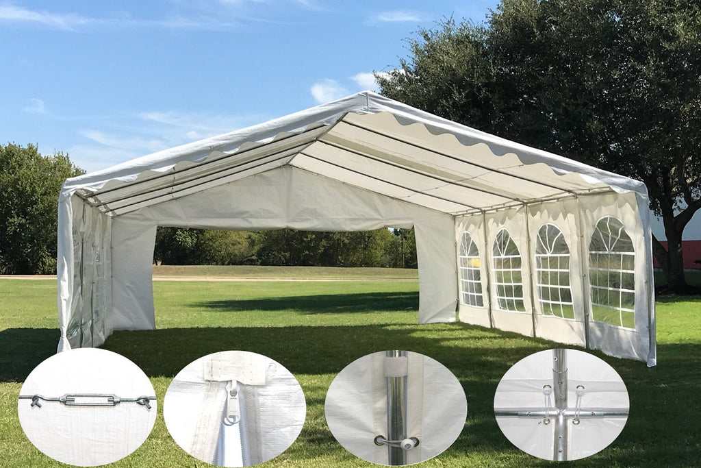 tent dak Budget PE Party Tent 26'x20' with Waterproof Top – Deltacanopy