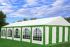 PE Party Tent 32'x16' w Color Blue, Green, Grey, Red