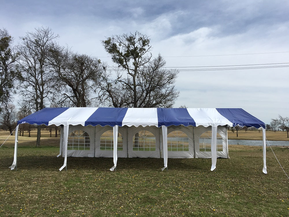 blue party tent Budget PVC Party Tent 32'x16'