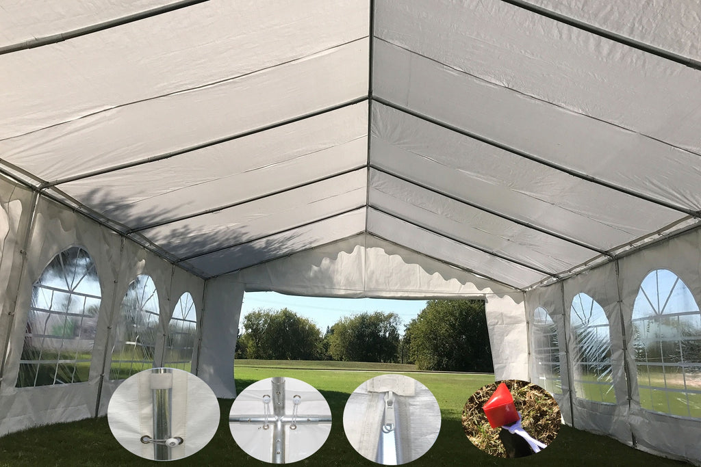 small party tent Budget PE Party Tent 40'x16' with Waterproof Top – Deltacanopy