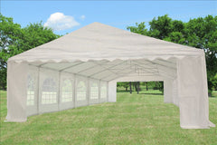 PE Party Tent 40'x20' with Waterproof Top - White