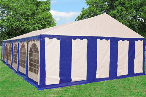 PE Party Tent 40'x20' - Blue, Green, Grey, Red