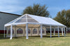 40'x21' PVC Marquee Party Tent with Clear Bay Windows - Fire Retardant