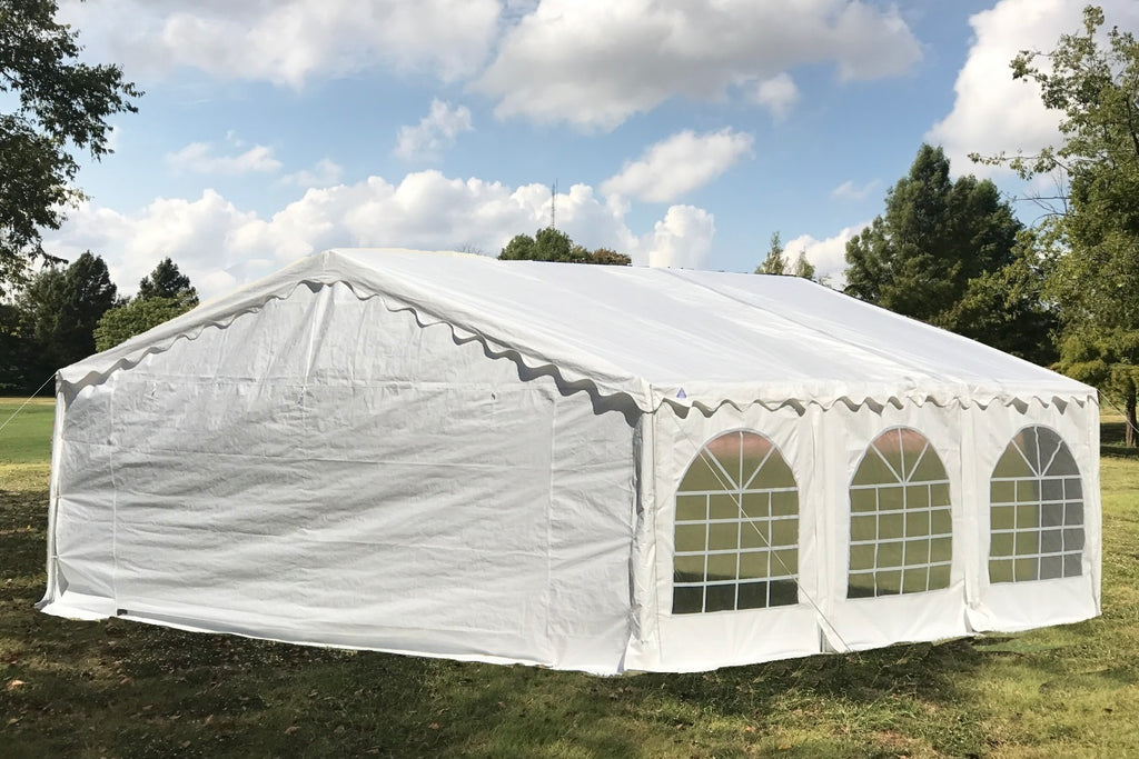 pe tent Budget PE Party Tent 20'x20' with Waterproof Top – Deltacanopy